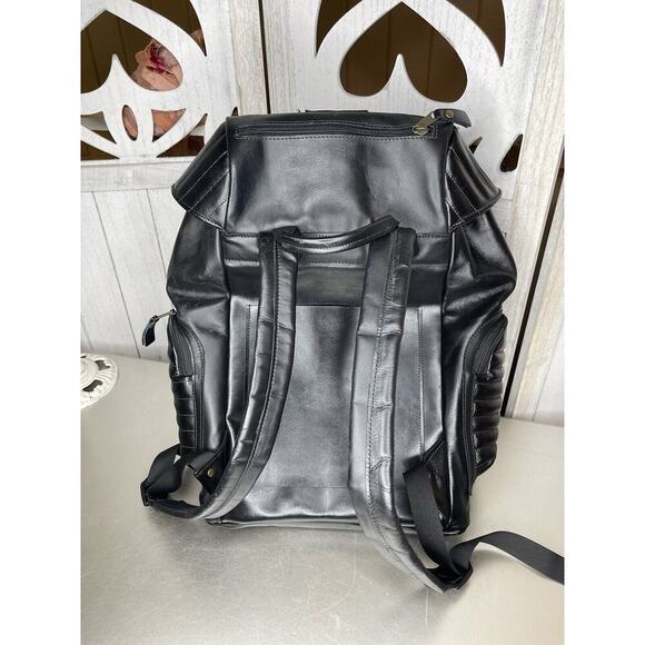 Looptworks Loopt Classics Limited Edition Black Recycled Leather Backpack Bag - Picture 6 of 11
